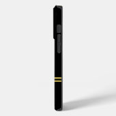 Elegant goud Gepersonaliseerd monogram op zwart Case-Mate iPhone Case (Achterkant / Links)