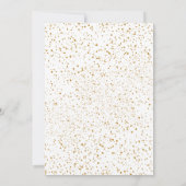 Elegant Goud Glam Bloemen Geen Ouders Bruiloft Kaart (Achterkant)