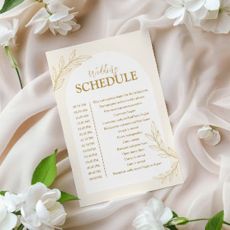 Elegant Goud Glitter Bruiloft Schema Kaart