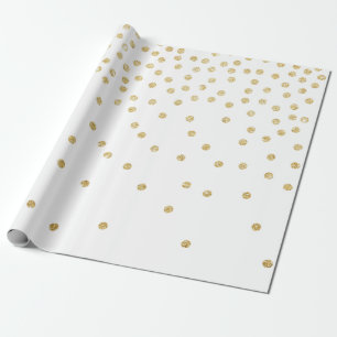 elegant goud glitter confetti stip patroon cadeaupapier