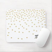 elegant goud glitter confetti stip patroon muismat (Met muis)