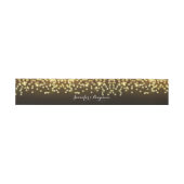 Elegant Goud Glitter Diamanten Bruiloft Uitnodigingen Wikkel (Vlak)