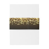 Elegant Goud Glitter Diamanten Bruiloft Uitnodigingen Wikkel (Achterkant Voorbeeld)