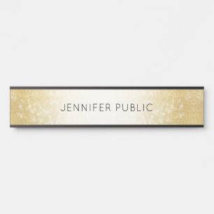 Elegant Goud Glitter Glamour Sjabloon Modern Deurbordje