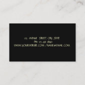 Elegant Goud Glitter Lotus Bloem Yoga Instructeur Visitekaartje (Achterkant)