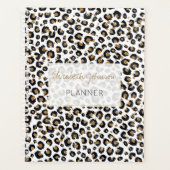 Elegant goud glitter luipaard patroon planner (Voorkant)