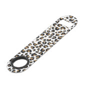 Elegant goud glitter luipaard patroon speed flessenopener (Voorkant Gekanteld)