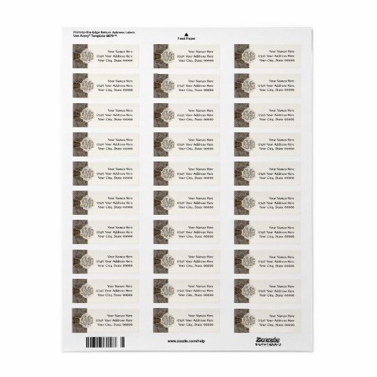 Elegant Goud Goud Barok Custom Monogrammed Etiket (Full Sheet)