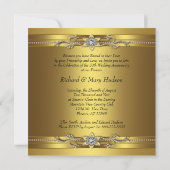 Elegant Goud Gouden 50e Huwelijksjubileum Kaart (Achterkant)