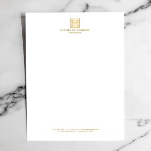 Elegant Goud Grieks Sleutel Binnenlandse Ontwerper Briefhoofd