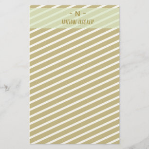 Elegant Goud & Grijs Monogram I Minimalistisch Ele Briefpapier