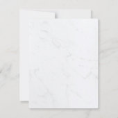 Elegant Goud Hand Script Monogram Wit Marmer Notitiekaartje (Achterkant)