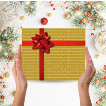 Elegant Goud Herhalende Naam Patroon Kerstcadeau