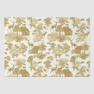 Elegant  Goud Herten Fox Haas Country Toile Tissuepapier