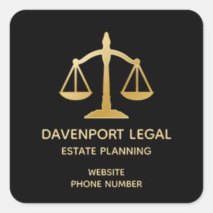 Elegant Goud Huis Symbool Onroerend goed Ontwerp K Vierkante Sticker