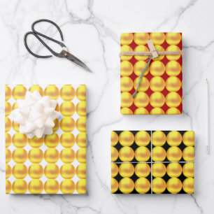 Elegant Goud Inpakpapier Plat Vellen Set van 3