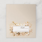 Elegant Goud & Ivoor Bloemen Bruiloft (Buitenkant ongevouwen)