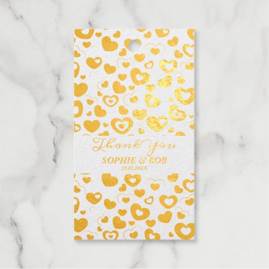 Elegant Goud Liefde Hart Cadeaulabels (Voorkant)