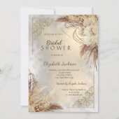 Elegant Goud Lijst Boho Flowers Vrijgezellenfeest Kaart (Voorkant)