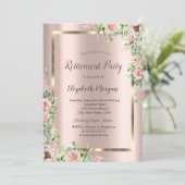 Elegant Goud Lijst, Roos Goud Rozen Afboeking Kaart (Staand voorkant)