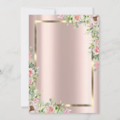 Elegant Goud Lijst, Roos Goud Rozen Afboeking Kaart (Achterkant)