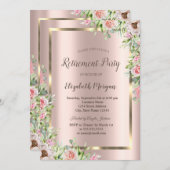 Elegant Goud Lijst, Roos Goud Rozen Afboeking Kaart (Voorkant / Achterkant)