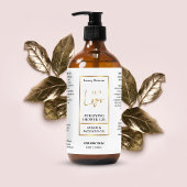 Elegant Goud Logo 8 OZ Kosmetisch Flessenetiket Sparkling Wijnetiket