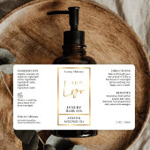 Elegant Goud Logo Haar Serum Dropper Flesetiket Etiket
