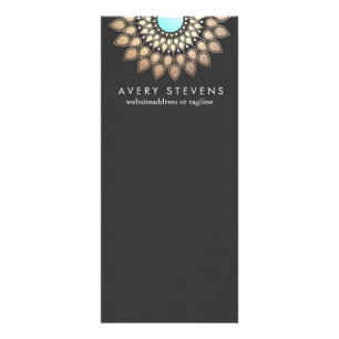Elegant Goud Lotus Bloemen Motief Stijlvol Zwart Reclamekaart