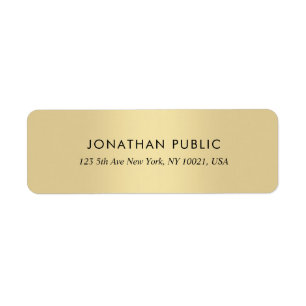 Elegant Goud Maak Je Eigen Retouradres Etiket