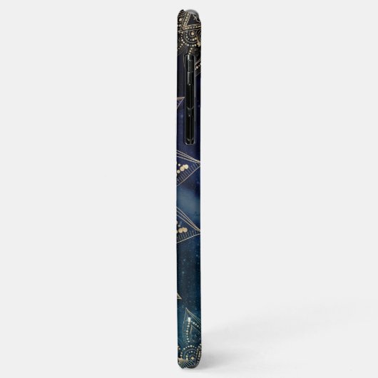 Elegant Goud Mandala Blauw Galaxy Case-Mate iPhone Case (Achterkant/links)
