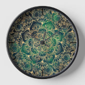 Elegant Goud Mandala Bloemen Groen Blauw (Voorkant)
