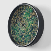 Elegant Goud Mandala Bloemen Groen Blauw (Hoek)