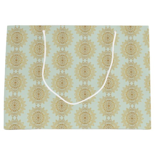 Elegant goud mandala patroon groot cadeauzakje (Voorkant)