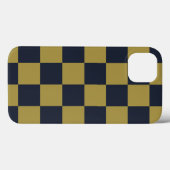 Elegant goud & marine blauw geruit patroon Case-Mate iPhone case (Achterkant (horizontaal))