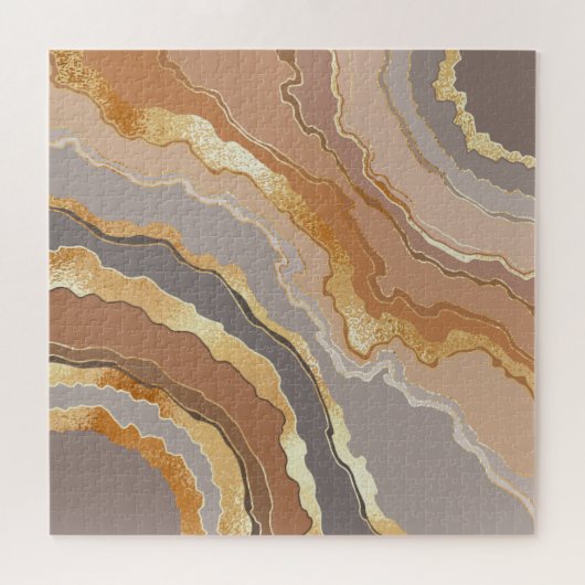 Elegant goud marmer: gestileerde achtergrond. legpuzzel (Horizontaal)