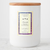 Elegant Goud met Paarse Glitter Productlabels Voedselcontainer Etiket (Voorkant)