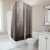 Elegant Goud Metaal: 3D Luxe Render Douchegordijn (In situ)