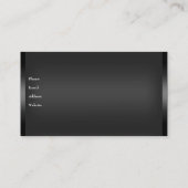 Elegant goud metaal zwart bedrijf visitekaartje (Achterkant)