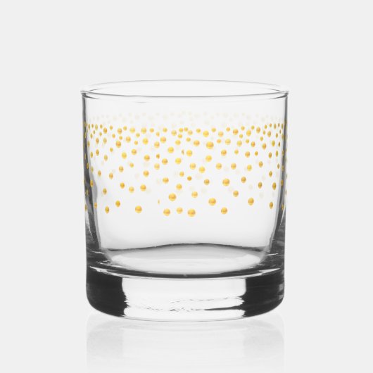 Elegant Goud Metallic Look Confetti Drinkware Set Whisky Glas (Links)