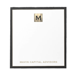 Elegant Goud Monogram Initiaal Logo Notitieblok