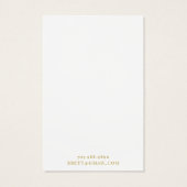 Elegant Goud Monogram Oorbel Display Kaart (Achterkant)