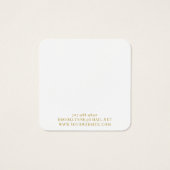 Elegant Goud Monogram Oorbel Display Kaart (Achterkant)