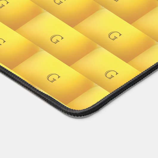 Elegant Goud Monogram Patroon Bureaumat (Hoek)