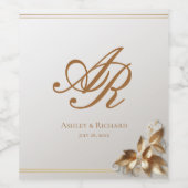 Elegant goud monogram wijnfleslabel wijn etiket (Enkel label)