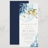 ELEGANT GOUD NAVY ONDERWATER ZEEVIS VERLOVING KAART (Voorkant / Achterkant)