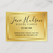 Elegant Goud op Goud Spikkels Minimalistisch 3.5x2 Visitekaartje (Achterkant)