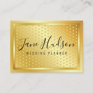 Elegant Goud op Gouden Spikkels Minimalistisch 3.5 Visitekaartje