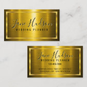 Elegant goud op gouden Visitekaartje 3.5x2.0 (Voorkant / Achterkant)