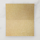 Elegant Goud op Zwart Modern Geometrisch Bruiloft (Binnenkant ongevouwen)